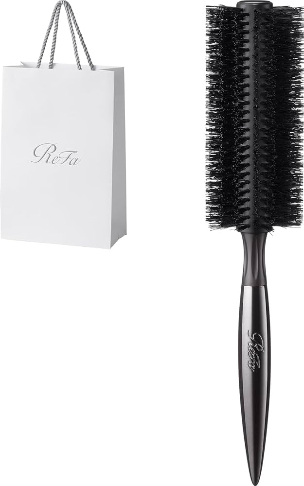 黒のヘアブラシ2本セット　リファ　ロールブラシ ReFa(リファ)から2種のブロー用ブラシ 艶髪を作るアークブラシと